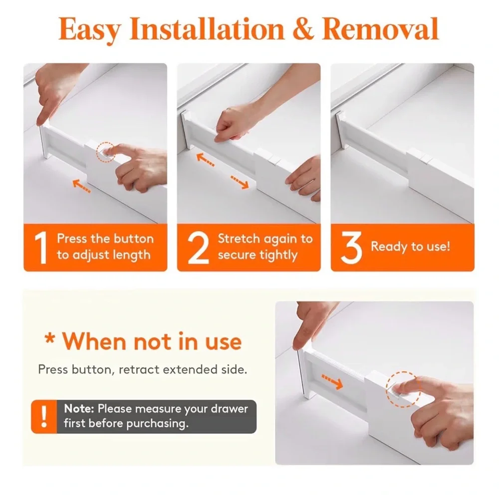 Adjustable Drawer Dividers 5-Pack